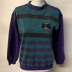 VTG 90s Bugle Boy Color Block Striped Sweatshirt
